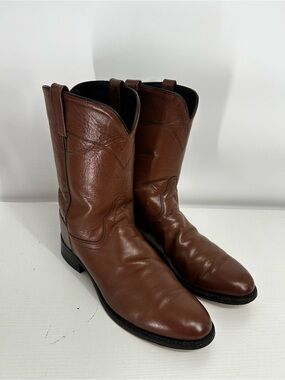 Old West Men's Size 110D Calf Leather Boots Brown SRM4017